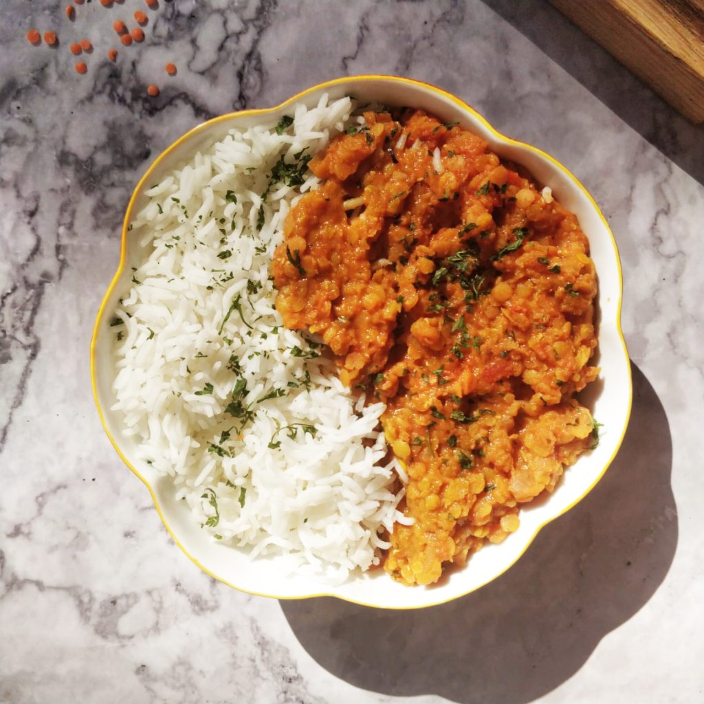 Dahl de lentilles curry recette