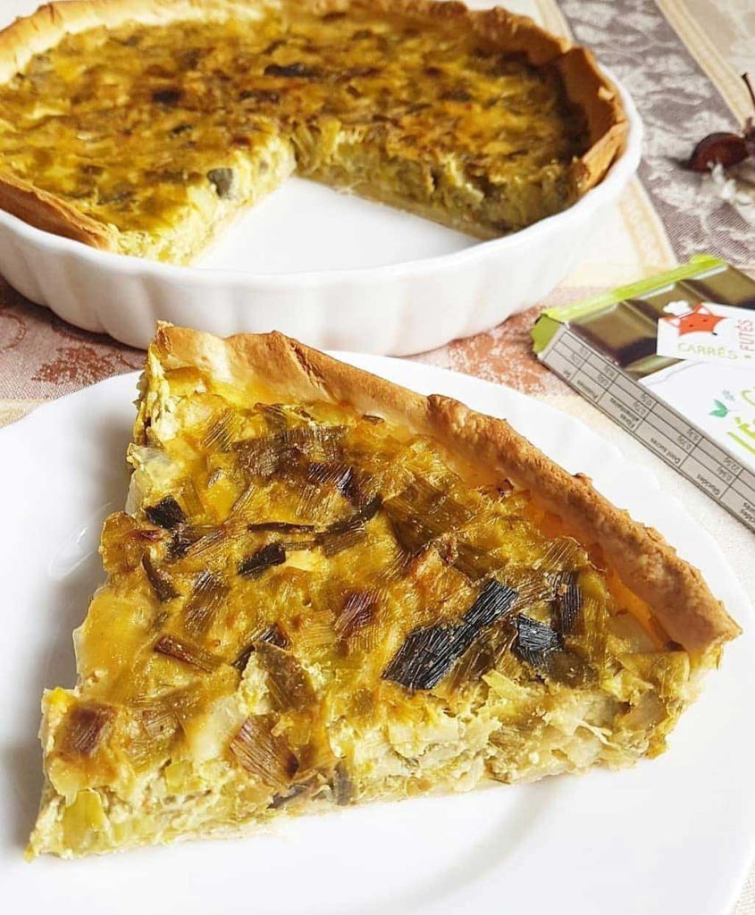 Quiche poireaux vegan