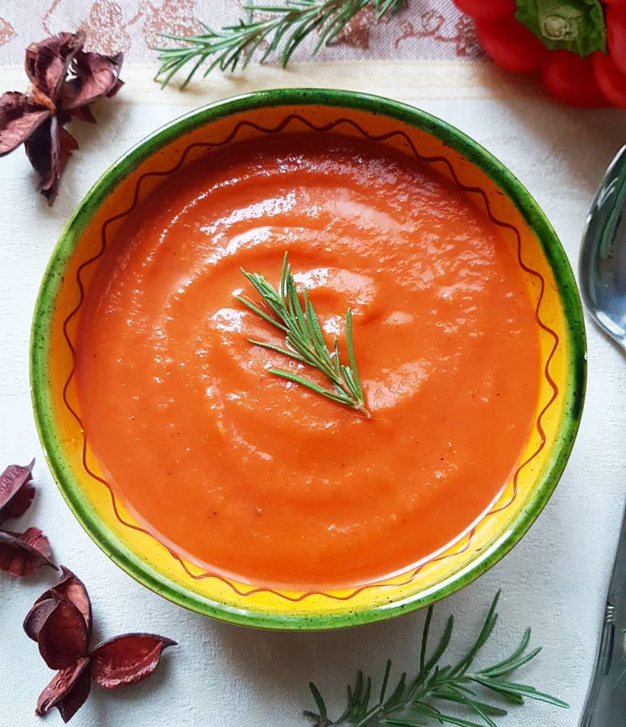 Velouté de poivron et tomate recette